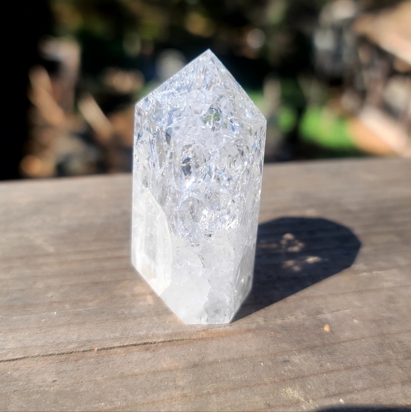 Clear lightening quartz crystal mini tower "2 tall P1 - Picture 7 of 7